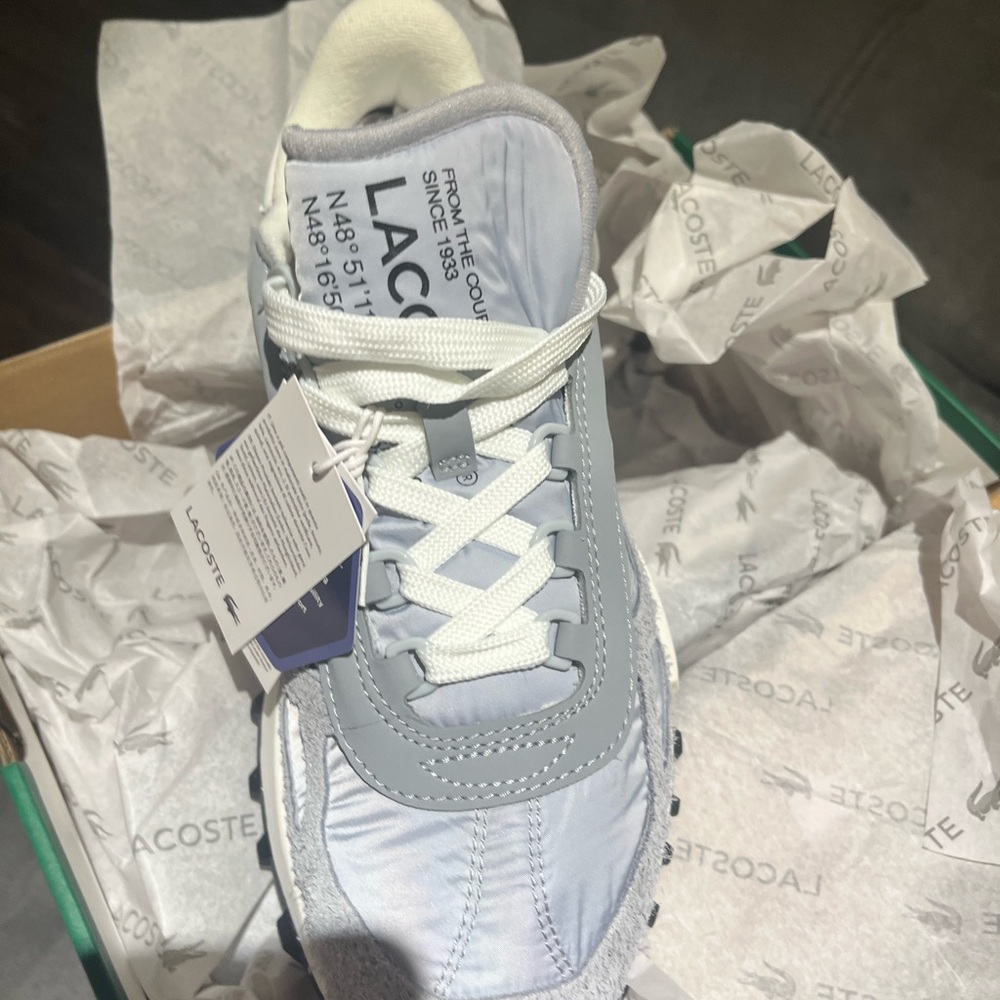 Lacoste Light Blue and White Sneakers